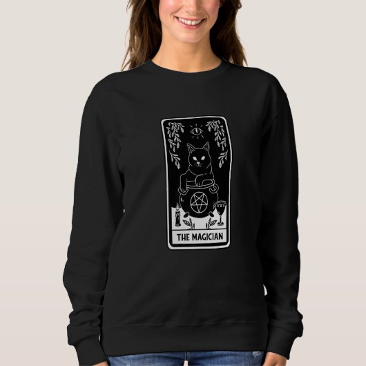 The magician cat tarot card sweatshirt (Vorderseite)