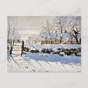 The Magpie, beliebtes Gemälde von Claude Monet Postkarte