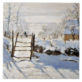 The Magpie, berühmt durch Claude Monet, Fliese (Vorderseite)