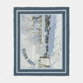 The Magpie by Claude Monet Fleecedecke (Vorderseite)
