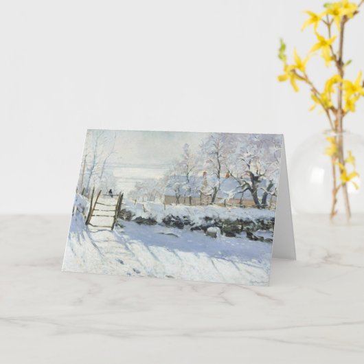 The Magpie by Claude Monet Karte (Gelbe Blume)