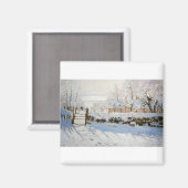 The Magpie by Claude Monet Magnet (Vorderseite/Rückseite)