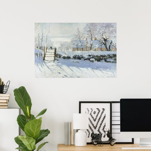 The Magpie by Claude Monet Poster (Heimbüro)