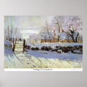 The Magpie by Claude Monet Poster (Vorne)