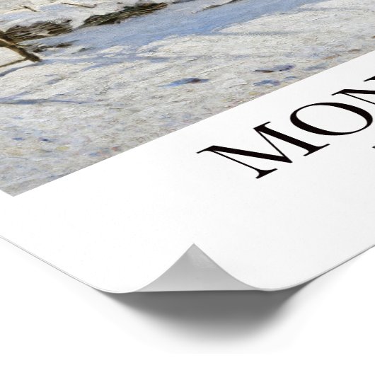 The Magpie by Claude Monet Poster (Ecke)