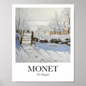 The Magpie by Claude Monet Poster (Vorne)
