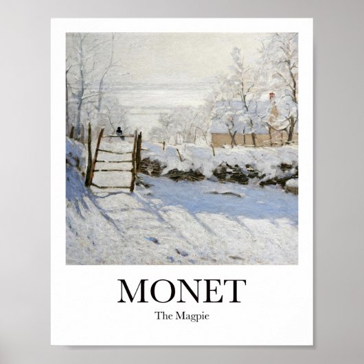 The Magpie by Claude Monet Poster (Vorne)