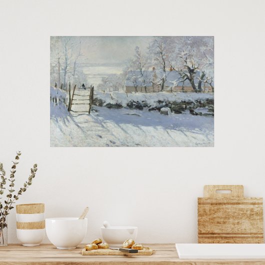 The Magpie by Claude Monet Poster (Küche)