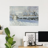 The Magpie by Claude Monet Poster (Heimbüro)