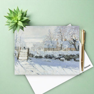 The Magpie by Claude Monet Postkarte