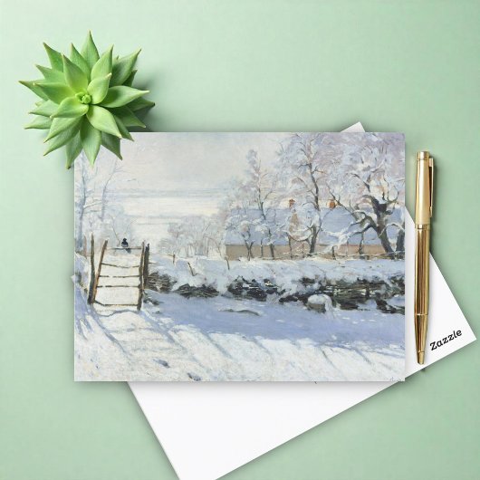 The Magpie by Claude Monet Postkarte