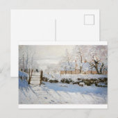 The Magpie by Claude Monet Postkarte (Vorne/Hinten)