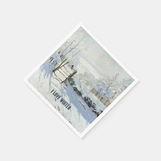 The Magpie by Claude Monet Serviette (Ecke)