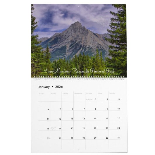 The Majestic Rocky Mountains of Canada Calendar Kalender (Jan 2026)