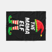 The Mama Elf Family Matching Funny Christmas Costu Fleecedecke (Vorderseite (Horizontal))