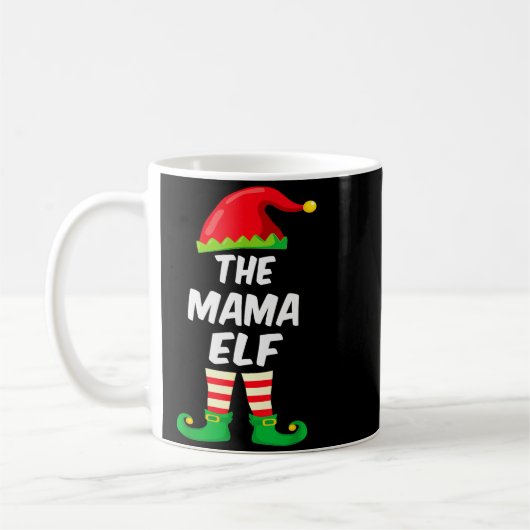 The Mama Elf Family Matching Funny Christmas Costu Kaffeetasse (Links)