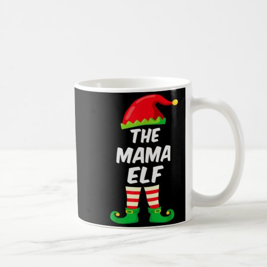 The Mama Elf Family Matching Funny Christmas Costu Kaffeetasse (Rechts)
