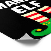 The Mama Elf Family Matching Funny Christmas Costu Poster (Ecke)