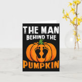 The-man Behind The Pumpkin Halloween Dad To Be Bab Karte (Gelbe Blume)