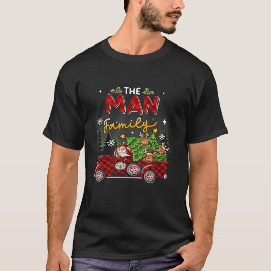 The Man Family Christmas Matching Pajamas Group Gi T-Shirt (Vorderseite)