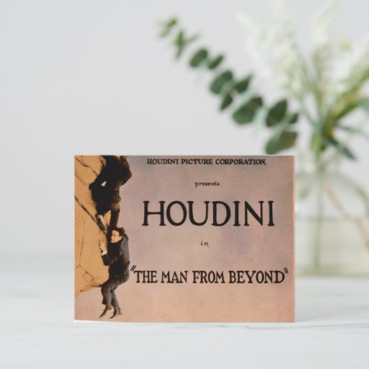 The Man from Beyond (Houdini-Film, 1922) Postkarte (Stehend Vorderseite)