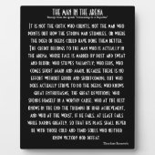 'The Man In The Arena' Plaque Fotoplatte (Vorderseite)