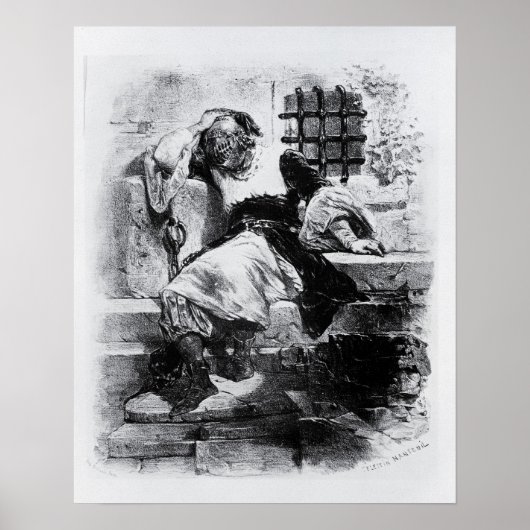 The Man in the Iron Mask in his Prison Poster (Vorne)