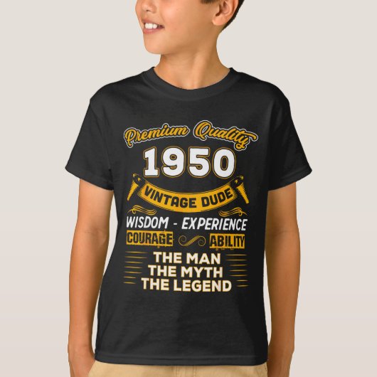 The Man Myth Legend 1950 75th Birthday Gift 75 Yea T-Shirt (Vorderseite)