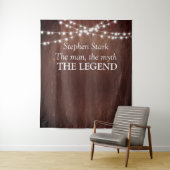 The Man Myth Legend Birthday Holzstring Lights Wandteppich (Beispiel)