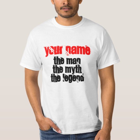 The man myth legend Shirt for men| Personalisierba (Vorderseite)