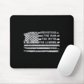 The Man Myth Legend Vathers Day American Flag Mousepad (Mit Mouse)