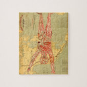 The Man of Commerce Map of United Staaten (1889) Puzzle (Vertikal)