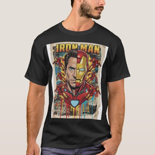The Man & The Machine: A Pop Art Hero T-Shirt (Vorderseite)