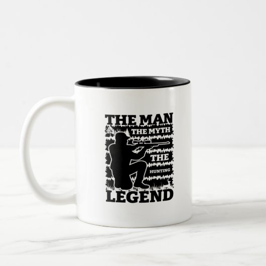 The Man The Myth The Hunting Legend-Hunting-Funny Zweifarbige Tasse (Links)