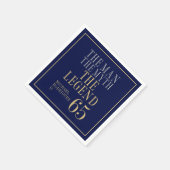 The Man The Myth The Legend 65th Birthday Serviette (Ecke)