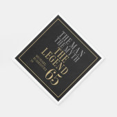 The Man The Myth The Legend 65th Birthday Serviette (Ecke)