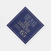 The Man The Myth The Legend 65th Birthday Serviette (Ecke)