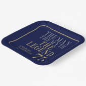 The Man The Myth The Legend 75th Birthday Pappteller (Gewinkelt)