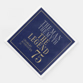 The Man The Myth The Legend 75th Birthday Serviette (Ecke)