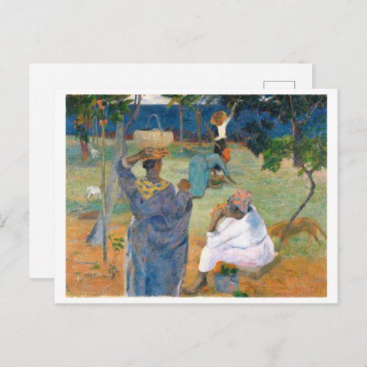 The Mango Trees, Martinique 1887, von Paul Gauguin Postkarte (Vorne/Hinten)