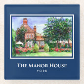 The Manor House York England Country Garden Glasuntersetzer (Vorderseite)