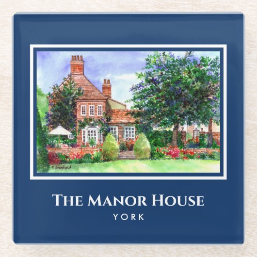 The Manor House York England Country Garden Glasuntersetzer (Vorderseite)