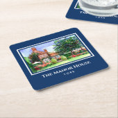 The Manor House York England Country Garden Rechteckiger Pappuntersetzer (angewinkelt)