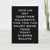 "THE MANY REASONS" EINLADUNG (Vorderseite)