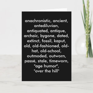 THE MANY WAYS TO SAY "YOUR OLD" KARTE