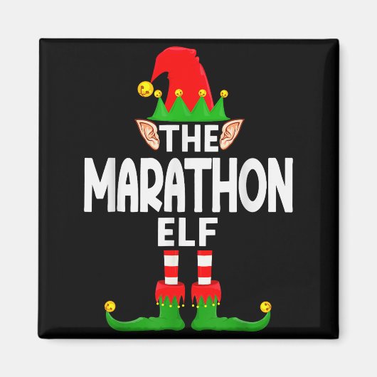 The Marathon Elf Family Christmas Pajama Party Magnet (Vorne)