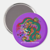 The-Mardi Gras Dragon V-2 Magnet (Vorderseite/Rückseite)