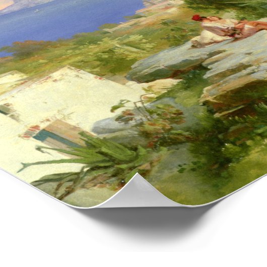 The Marina Grande, Capri, c.1829 Poster (Ecke)