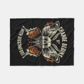 The Marisa Butterfly Skull Change Begin With Disco Fleecedecke (Vorderseite (Horizontal))