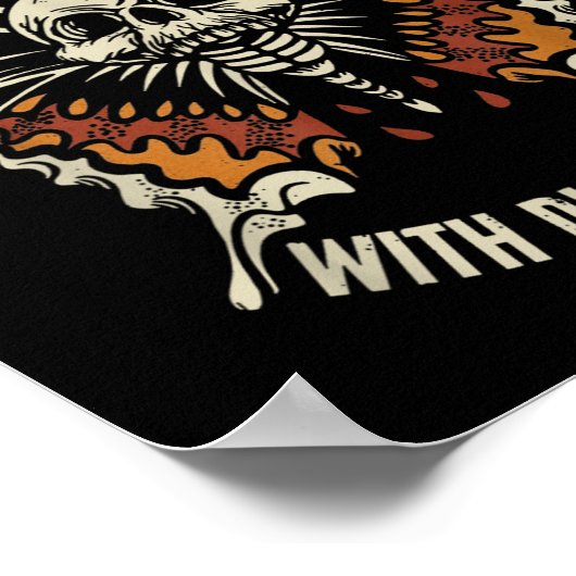 The Marisa Butterfly Skull Change Begin With Disco Poster (Ecke)